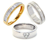 Gold & Diamond Wedding Rings & Bands