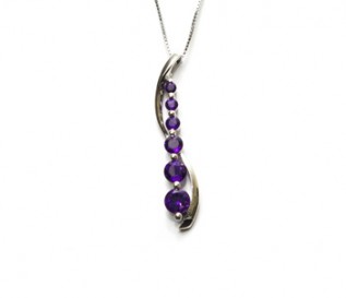 Amethyst Silver Journey Pendant