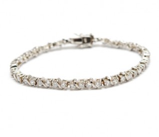 Cz Silver Tennis Bracelet