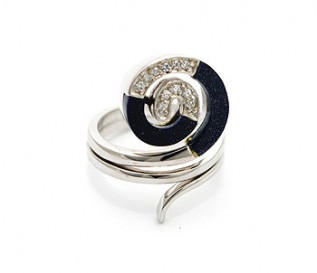 CZ Silver Snake Ring