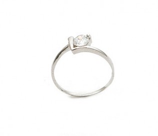925-silver-CZ Solitaire Ring