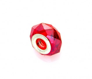 Red Crystal Glass Bead Charm