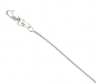 9K White Gold Spiga Chain 18 Inch