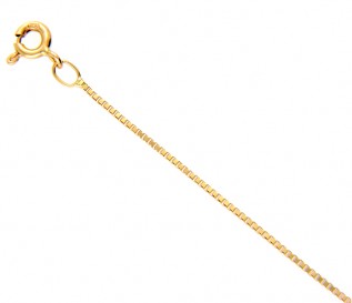 18K Yellow Gold Box Chain 20 Inch