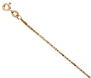 9K Yellow Gold Box Chain 20 Inch