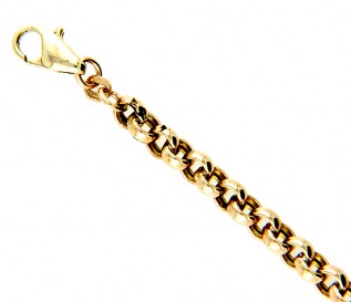 Men's 9ct Yellow 5mm Gold Rolo Chain 18 Inch