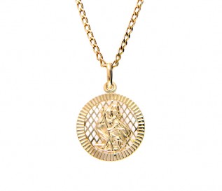 Men's 9ct Yellow Gold St. Christopher Pendant