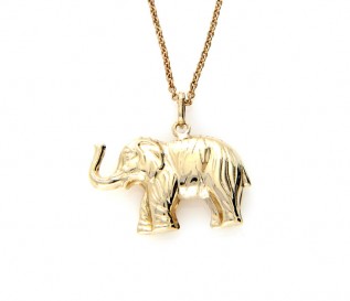 Men's 9k Gold Elephant Pendant