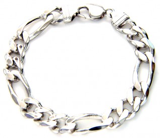 Men's Sterling Silver Figaro Bracelet
