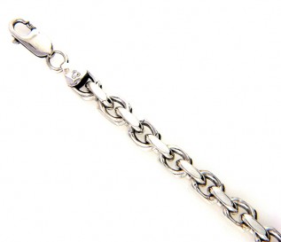 Men's Sterling Silver 6mm Belcher Chain 20 Inch