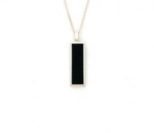 Black Onyx Silver Pendant