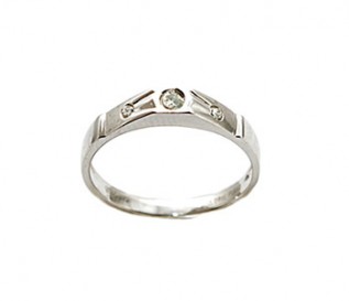 950-Platinum 0.08ct Diamond Engagement Ring