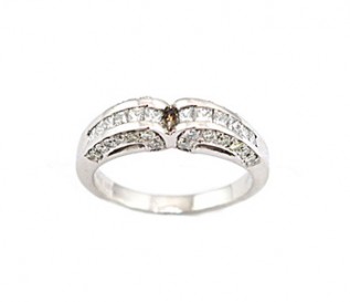 950 Platinum 0.45ct Mix Diamond Wedding Ring