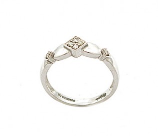 950 Platinum 0.08Ct Diamond Wedding Ring