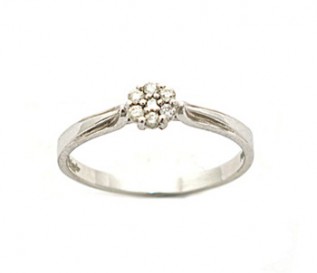 Platinum Diamond Cluster Ring