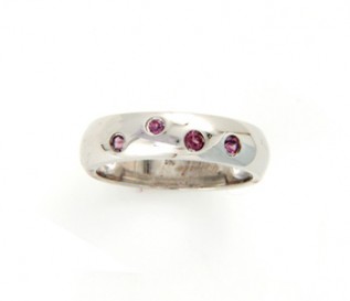 Ruby Silver Bubbles Ring