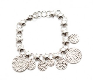 925 Silver Stars And Circles  Bracelet