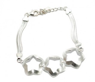 925 Silver Three Stars Bracelet