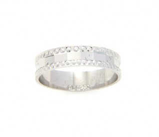 925 Sterling Silver Band with Beaded Edges