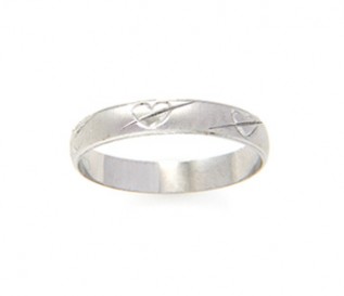 925 Silver Heart & Arrow Band