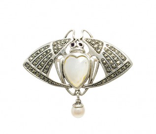 Sterling Silver Art Nouveau Fly Brooch