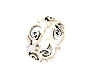 925 Silver Curls and Swirls Ring