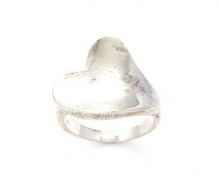 925 Silver Twisted Heart Ring