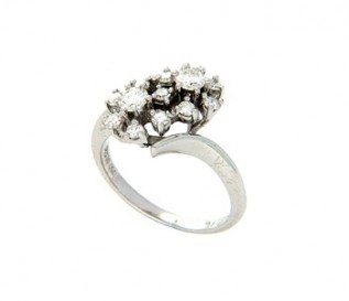 18k White Gold 0.53ct Diamond Floral Dress Ring