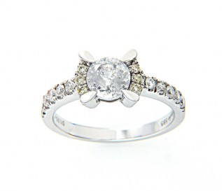 14k White Gold 1.55ct Diamond Engagement Ring