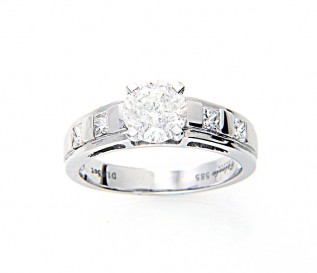 14k White Gold 1.65ct Diamond Engagement Ring