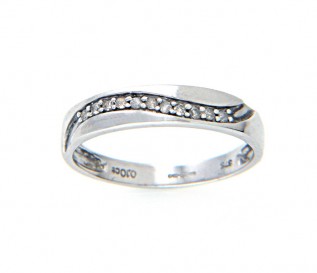 9ct White Gold 0.10ct Diamond Wedding Ring