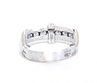 9k White Gold 0.20ct Diamond Wedding Ring