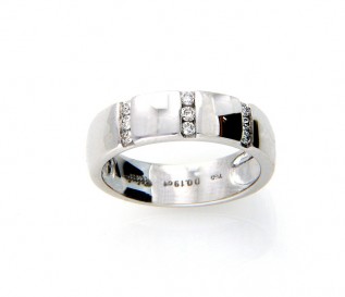 18k White Gold 0.19ct Diamond Wedding Ring