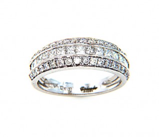 18k White Gold 1.17ct Diamond Wedding Ring