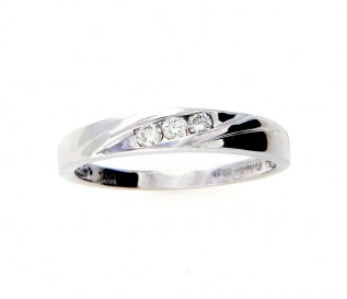 18k White Gold 0.13ct Diamond Wedding Ring