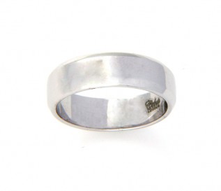 9k White Gold 6mm Wedding Band