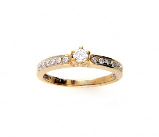 18k Yellow Gold 0.24ct Diamond Engagement Ring