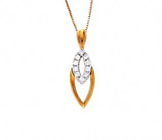 9k Yellow Gold 0.18ct Diamond Pendant