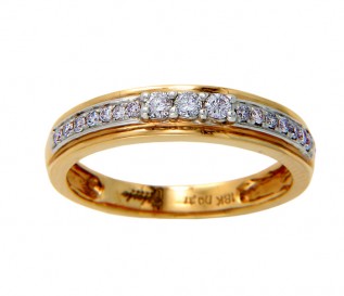 18k Yellow Gold 0.37ct Diamond Wedding Ring