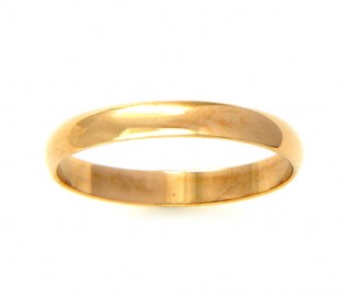 9k Yellow Gold 2mm Ladies Wedding Band