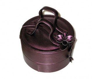 Small Round Purple Jewellery Box